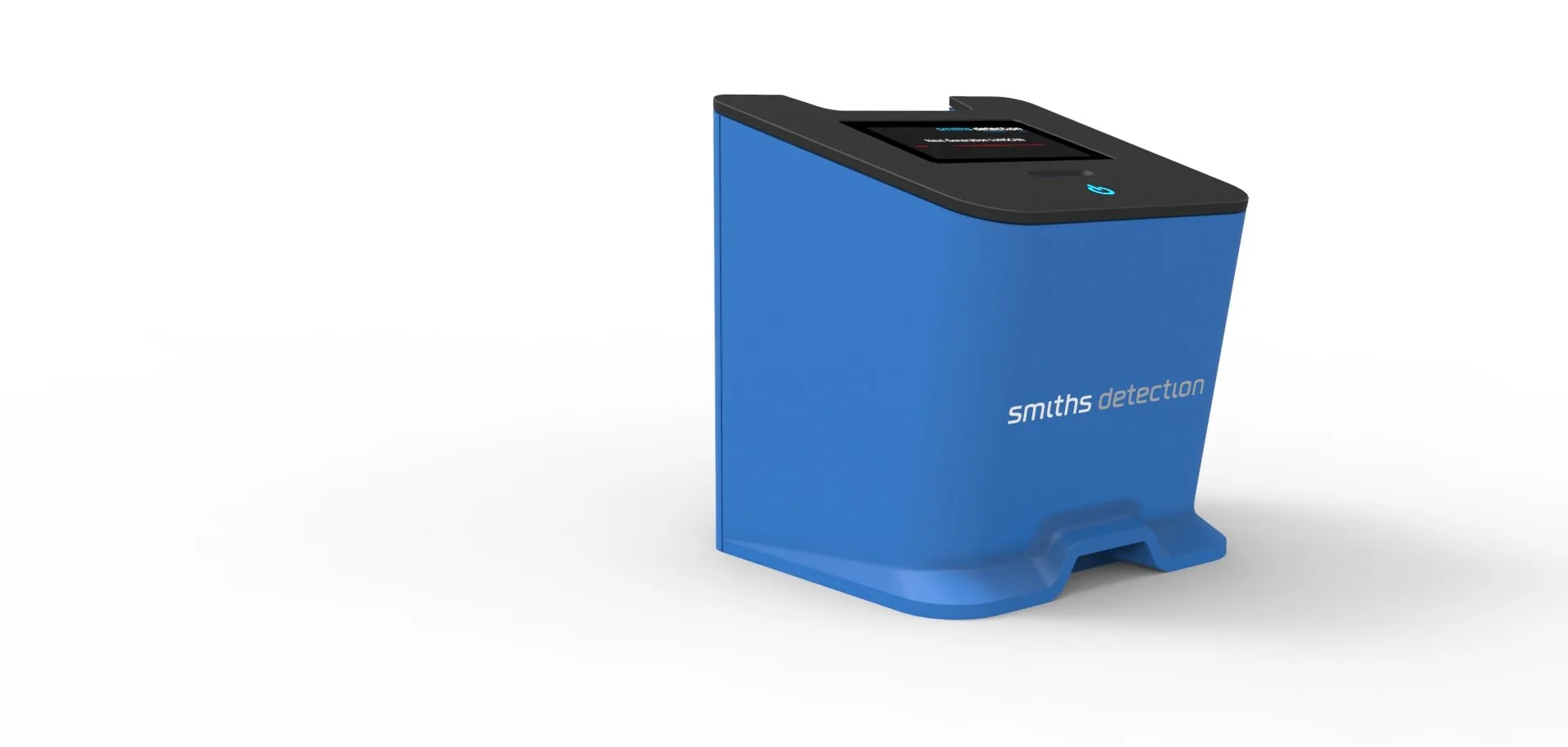 IONSCAN 600 trace detector in Smiths Detection blue, front three-quarter render