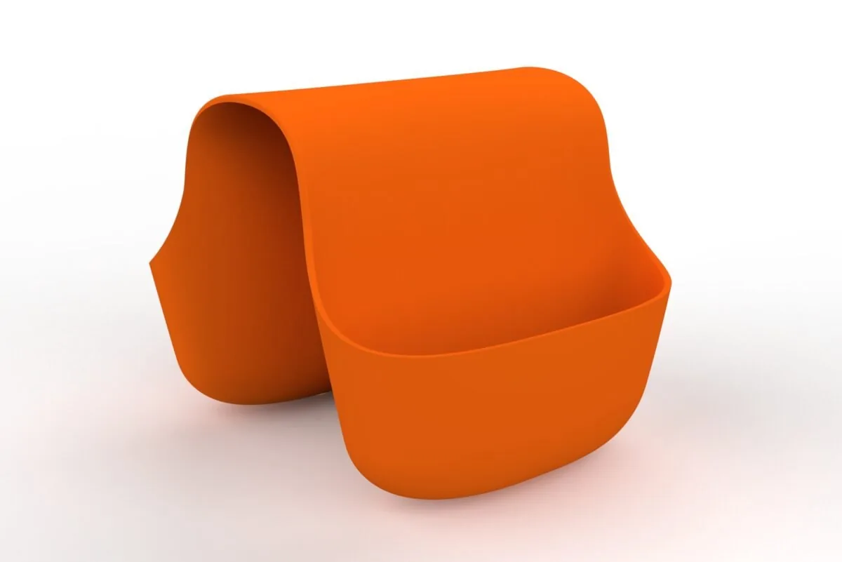 Orange Umbra Sink Caddy, product render